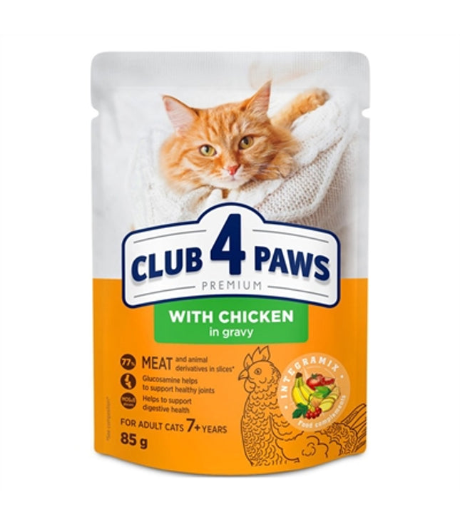 Club 4 Paws Premium Senior 7+ Pouch Kip In Saus