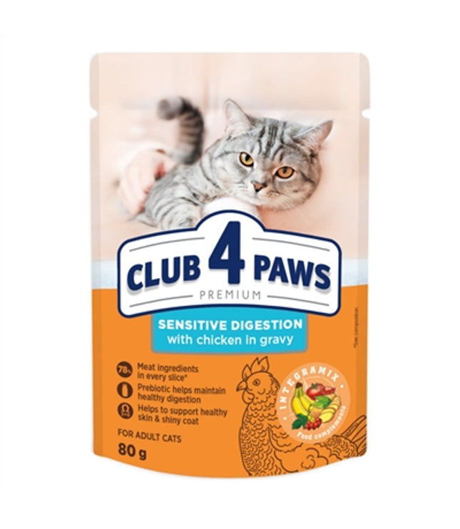 Club 4 Paws Premium Adult Sensitive Digestion Pouch Kip In Saus