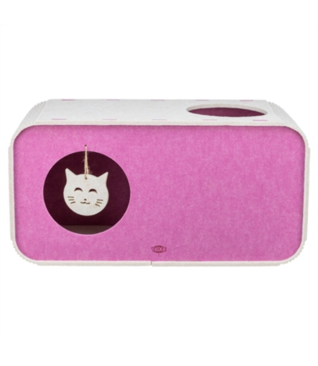 Trixie Speelbox Merle Vierkant Vilt Zand / Roze