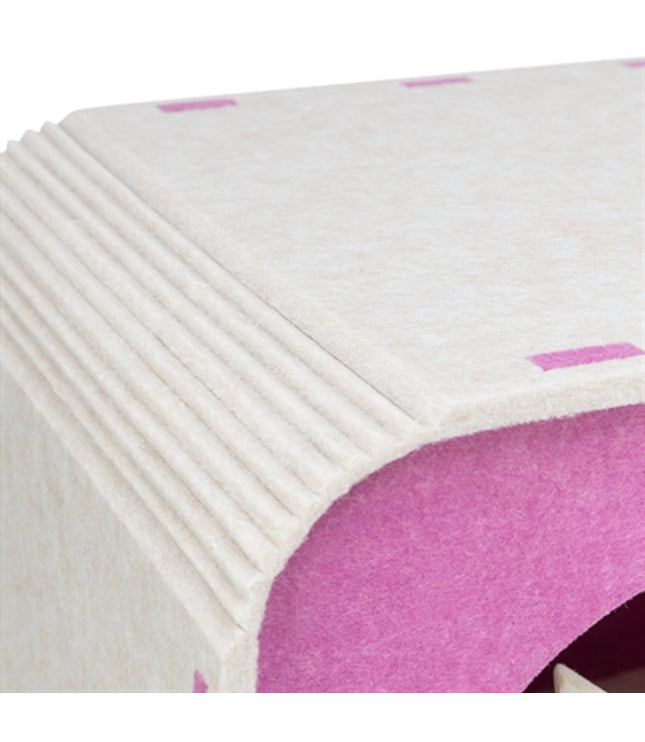 Trixie Speelbox Merle Vierkant Vilt Zand / Roze