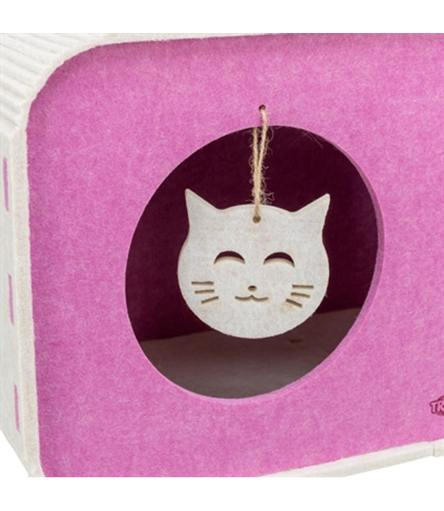 Trixie Speelbox Merle Vierkant Vilt Zand / Roze