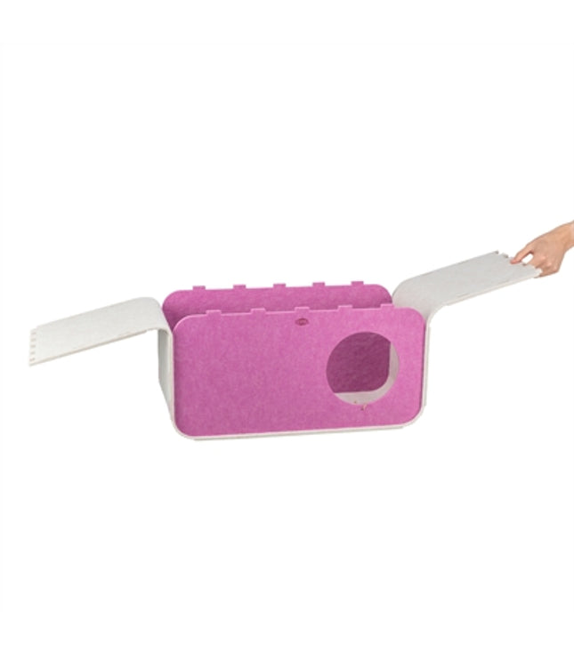 Trixie Speelbox Merle Vierkant Vilt Zand / Roze