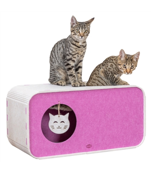 Trixie Speelbox Merle Vierkant Vilt Zand / Roze