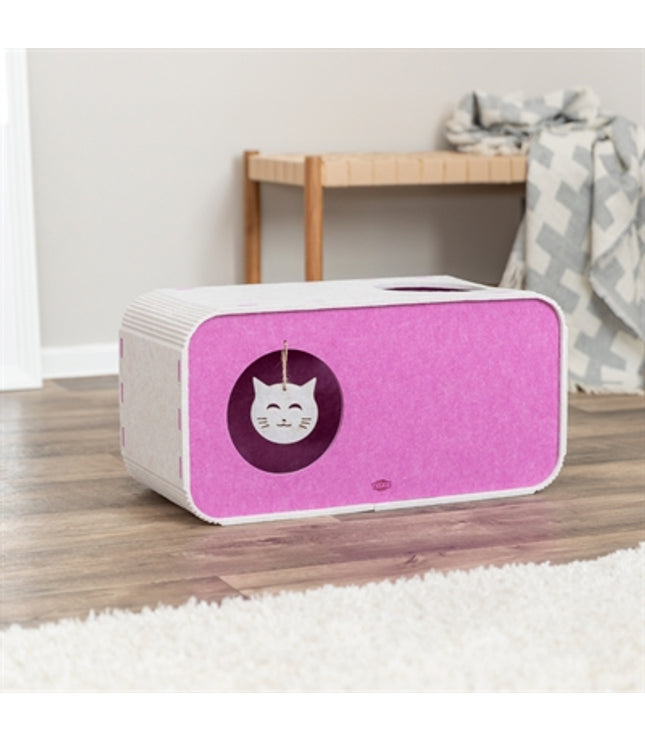 Trixie Speelbox Merle Vierkant Vilt Zand / Roze