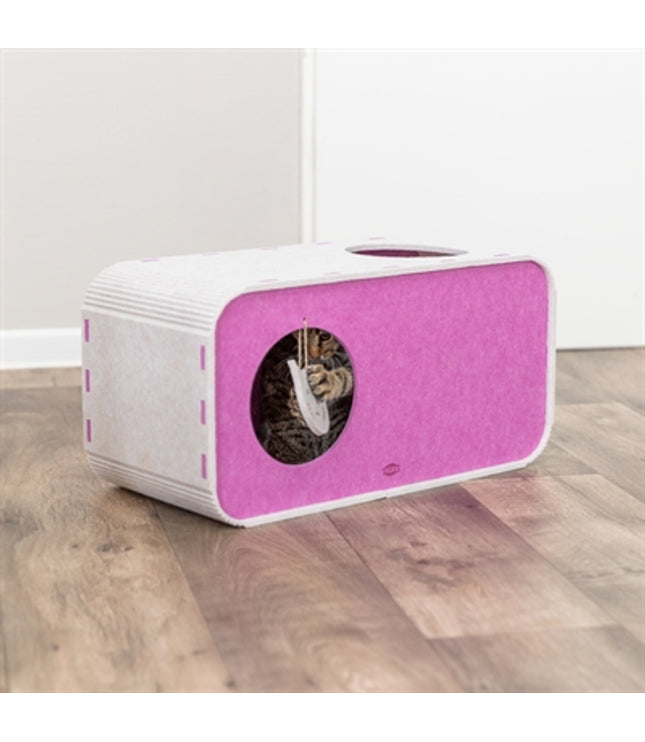Trixie Speelbox Merle Vierkant Vilt Zand / Roze