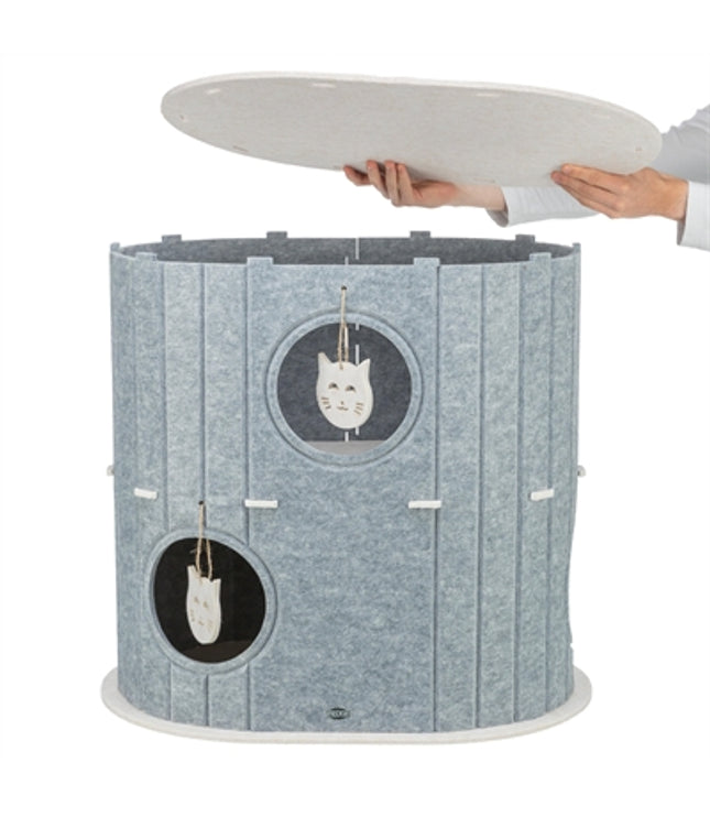 Trixie Speelbox Mara Ovaal Vilt Zand / Grijs