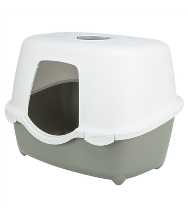 Trixie Kattenbak Davio Top Outdoor Met Kap Grijs / Wit