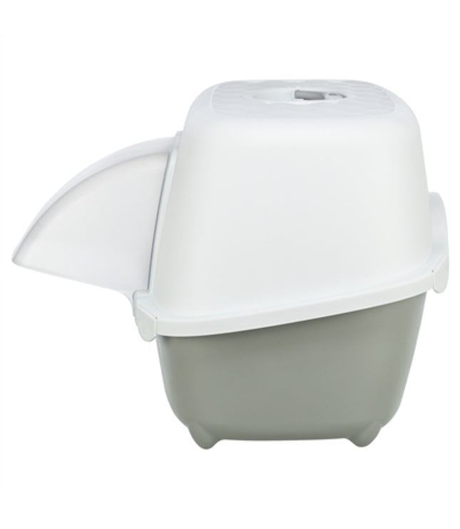 Trixie Kattenbak Davio Top Outdoor Met Kap Grijs / Wit
