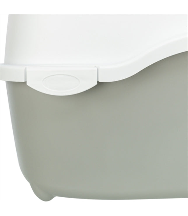 Trixie Kattenbak Davio Top Outdoor Met Kap Grijs / Wit