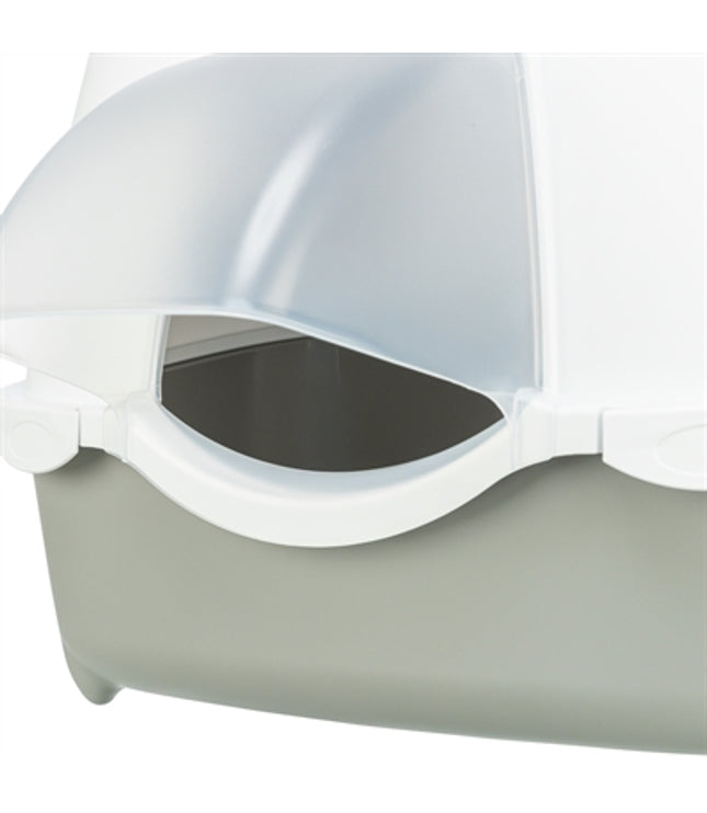 Trixie Kattenbak Davio Top Outdoor Met Kap Grijs / Wit