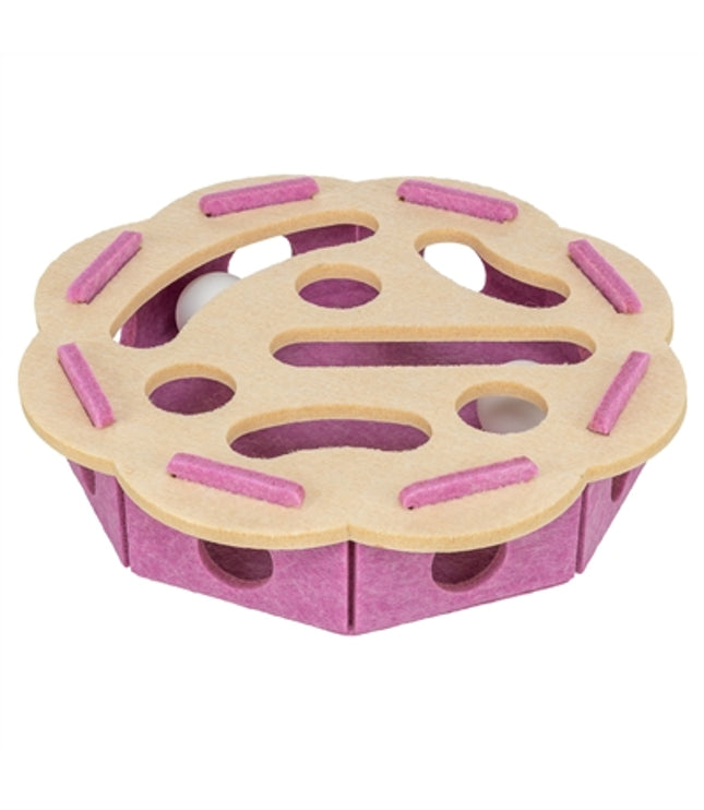 Trixie Hole'n'roll Bloem Vilt Roze / Beige