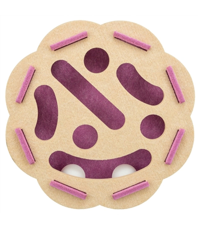 Trixie Hole'n'roll Bloem Vilt Roze / Beige