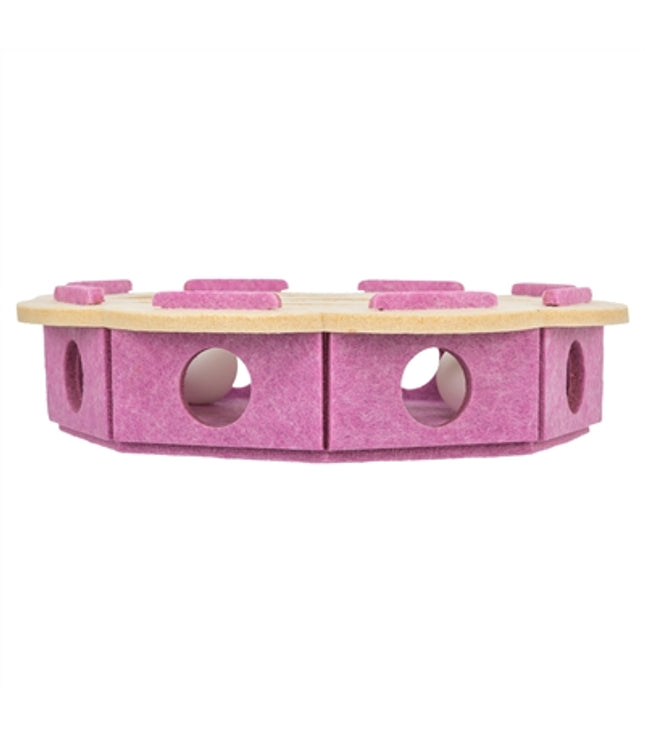 Trixie Hole'n'roll Bloem Vilt Roze / Beige