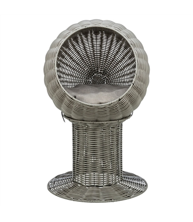 Trixie Kattenmand Amalia Rond Polyrattan Grijs