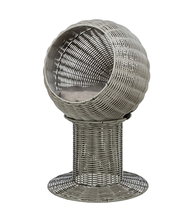 Trixie Kattenmand Amalia Rond Polyrattan Grijs