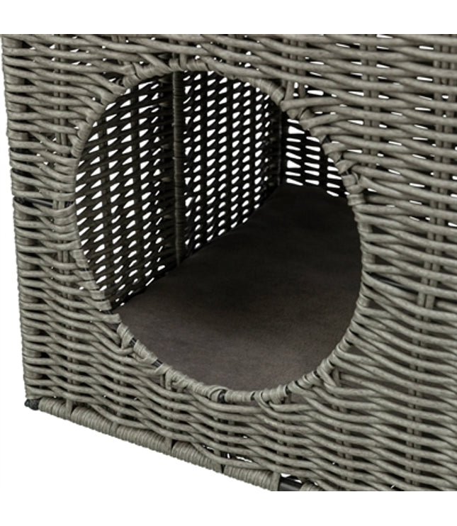 Trixie Kattenmand Amalia Hoekig Polyrattan Grijs