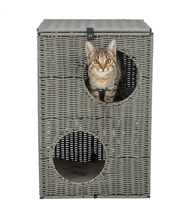 Trixie Kattenmand Amalia Hoekig Polyrattan Grijs