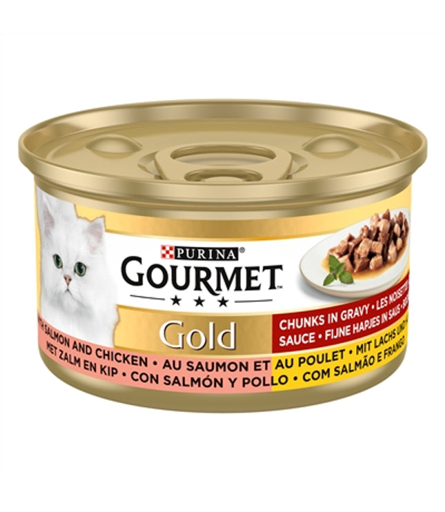 Gourmet Gold Fijne Hapjes Zalm / Kip